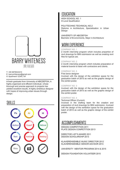 If you can use ms word like a beginner, then you can professionally edit this clean resume. Gallery of The Top Architecture Résumé/CV Designs - 1