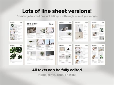 50 Editable Line Sheet Templates Wholesale Catalog Pricing And Services