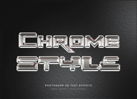 Chrome Text Effect Psd Illustration Par Mdmijanur0187 · Creative Fabrica
