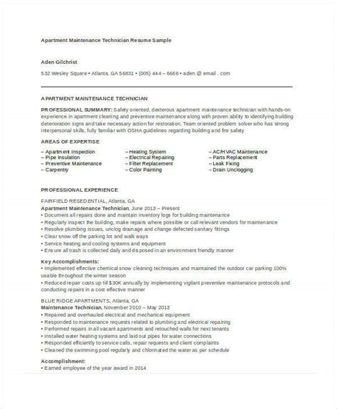 Free Maintenance Resume Templates Free Printable Templates