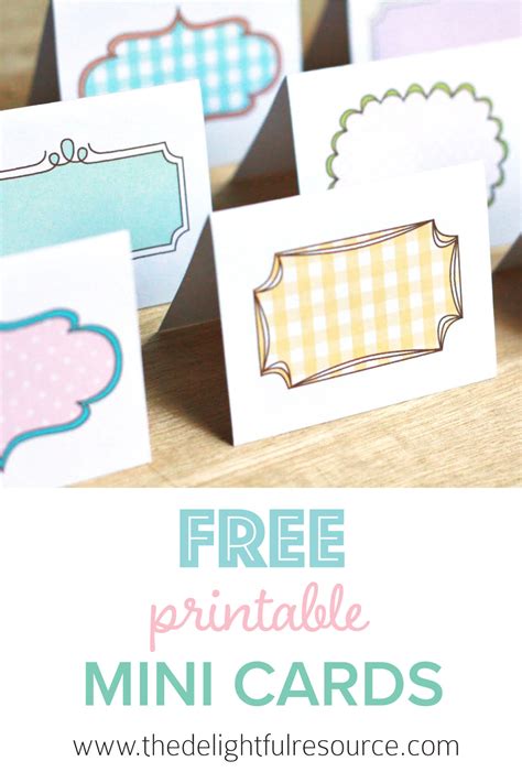 Free Printable Mini Cards The Delightful Resource