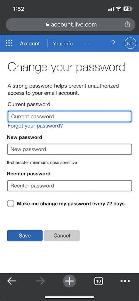 How To Change A Hotmail Password On Iphone The Mac Observer