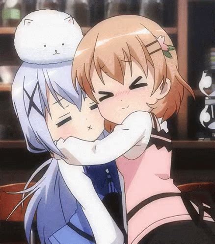 Cuddling Anime Gif Hug Gifs Anime Hugs Tenor Gochiusa Bodrumwasuel