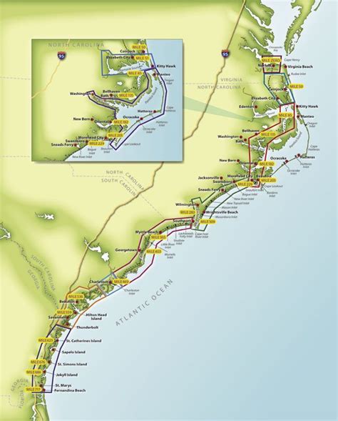 Image Result For Atlantic Intracoastal Waterway Ocean Island Map