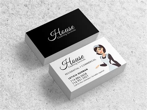 What better way to make cleaning companies known than making use of business cards. Business card design for house cleaning services by Daniel Montiel on Dribbble