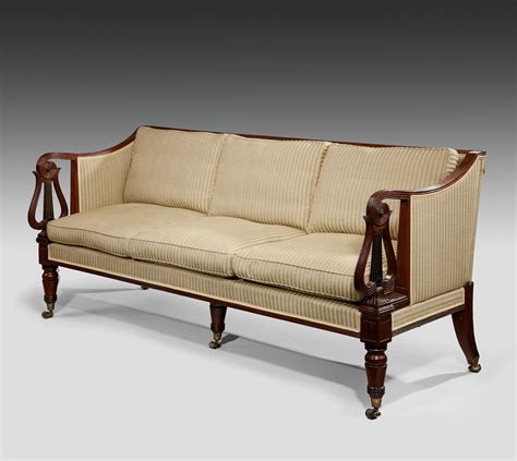 Rare Antique Regency Campaign Sofa By Morgan And Sanders