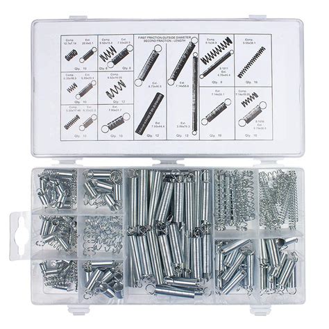 Wifun 200 Pieces Assorted Spring Set Metal Springs Assorted Set With