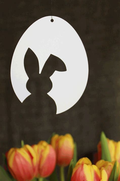 Bastelvorlage osterhase wir wünschen ihnen frohe ostern und viel spaß beim bsteln! 3 Vorlagen für schnelle & schlichte Osterdeko aus Papier: Osterhase & Tulpe & "Frohe Ostern ...