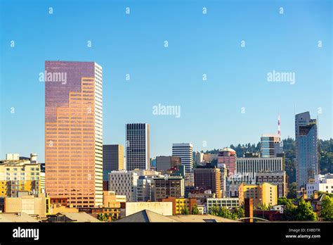 Skyscrapers In The Downtown Of Portland Oregon Stock Photo Alamy