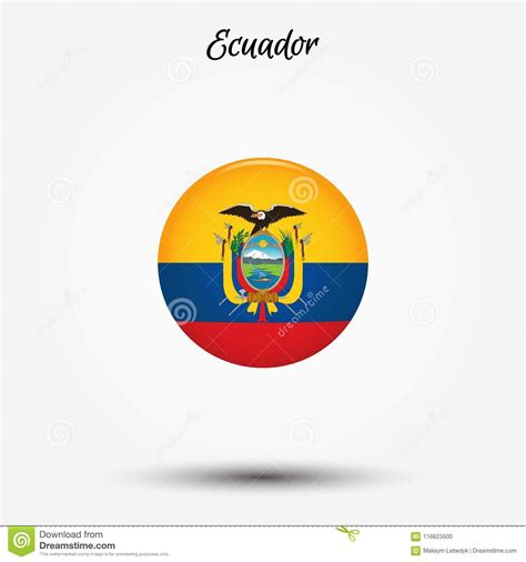 Flag Of Ecuador Icon Stock Illustration Illustration Of Circle 116623500
