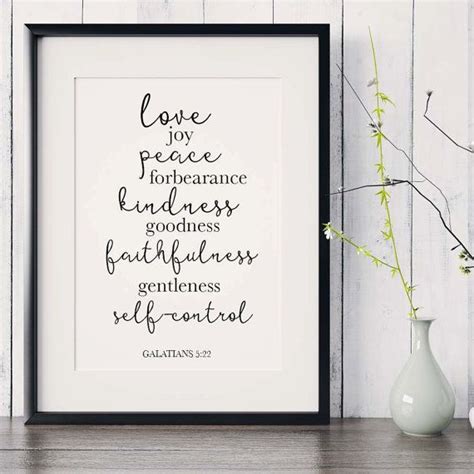 Bible Verse Art Print Love Joy Peace Patience By