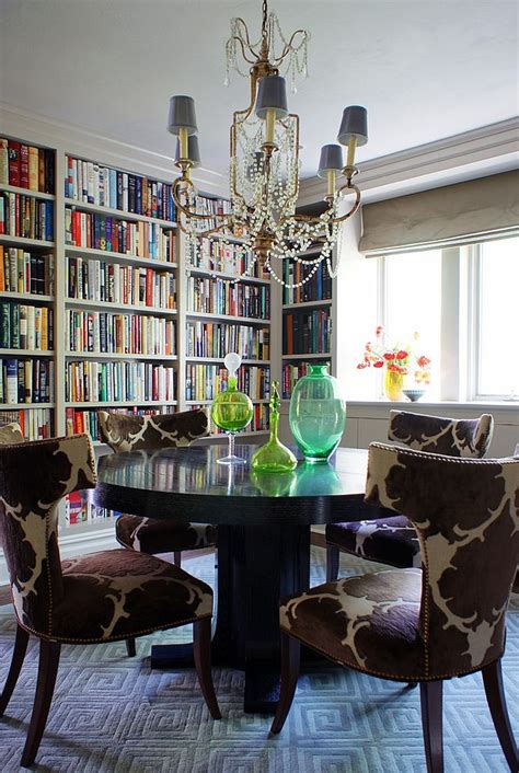 Just bring in the furniture you need to be comfortable at work or at leisure, and replace or supplement the central chandelier with good task lighting. 25 Dining Rooms and Library Combinations, Ideas, Inspirations