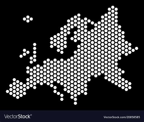 Hex Tile Europe Map Royalty Free Vector Image Vectorstock