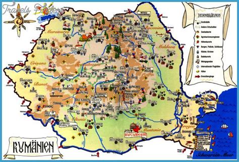 Romania Map Tourist Attractions Romania Map