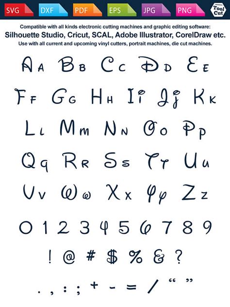 Disney Svg Disney Monogram Font Svg Walt Disney Letters Svg Download