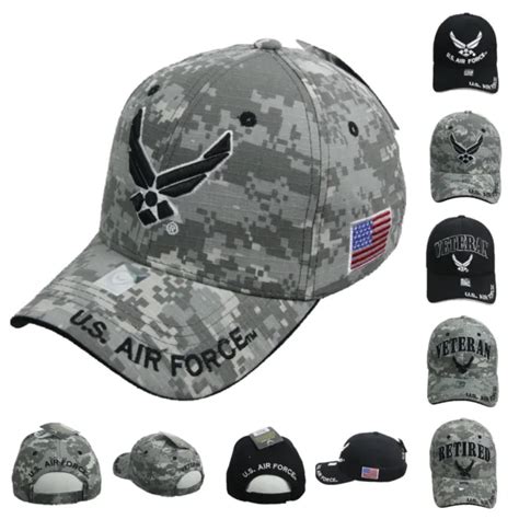 Us Air Force Baseball Cap Usa Veteran Retired Hat Usaf Us Flag Official