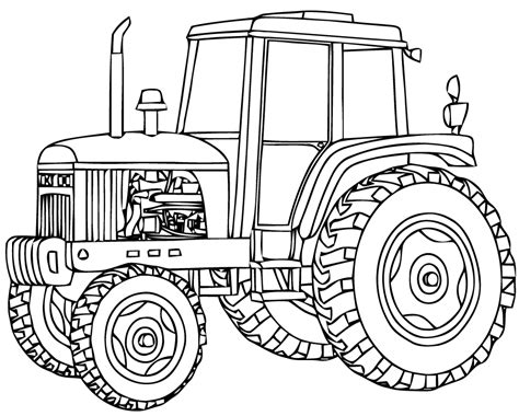 Coloriage Tracteur Transport Dessin à colorier Coloriages