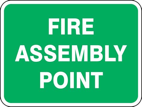 Fire Assembly Point Safety Sign Frr916ra