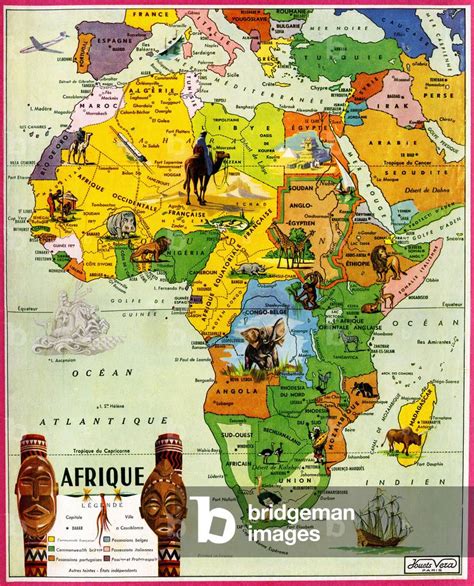 Image Of Map Of Colonial Africa Years 50 1950 1956 A