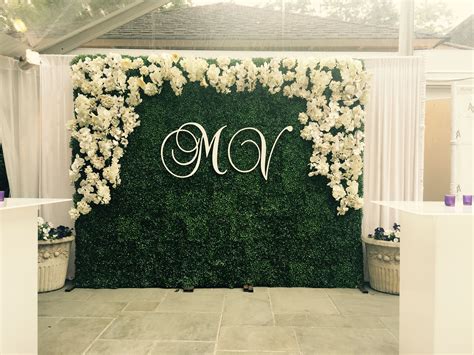engagement party flower wall wedding decoration