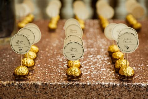 Gold Foil Chocolate Wedding Favors