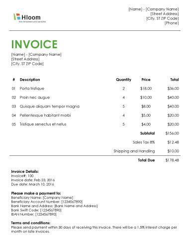Next, create a solid square shape, and size it to hide the drag the square over the am or pm and resize it so you don't see it. Money Maker Word Invoice Template | Invoice template word ...
