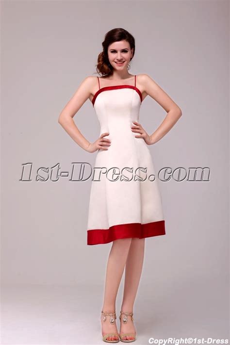 Classical Colorful Spaghetti Straps Short Bridesmaid Dress 13000