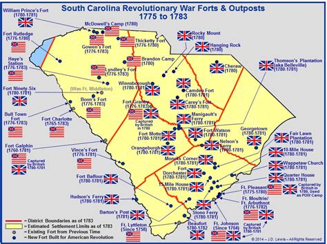 South Carolina In The American Revolution The Known Forts Genealogy