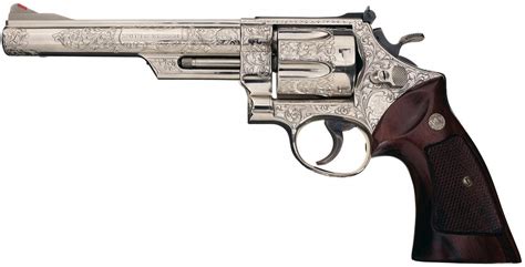 Engraved Smith And Wesson Model 29 2 Double Action Revolver
