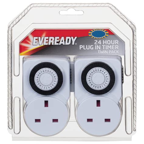Eveready 24hr Plug In Timer Sockets 2pk Electrical Bandm
