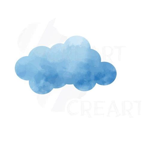 Watercolor Rainbows And Watercolour Clouds Clip Art Pack Eps