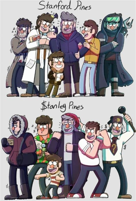 Gravity Falls Grunkles Stanford And Stanley Pines Gravity Falls Anime Gravity Falls