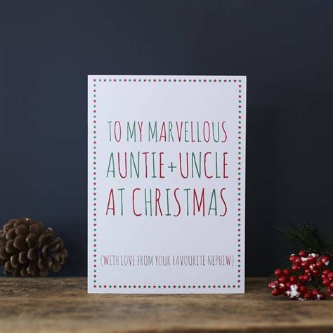 Auntie And Uncle Favourite Christmas Card Perfect Christmas Card Christmas Photo Cards