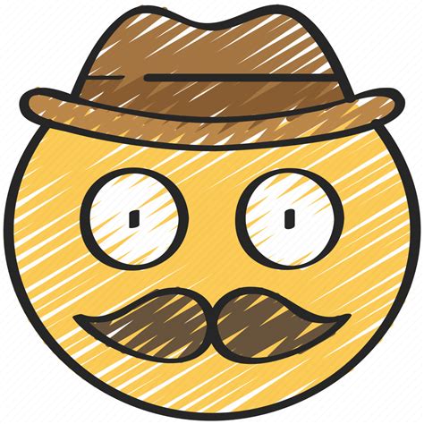 Cowboy Emoji Emoticon Face Hat Moustache Icon Download On Iconfinder
