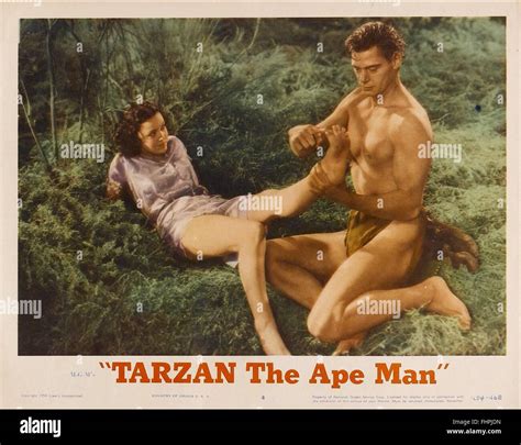 Maureen O Sullivan Johnny Weissmuller Tarzan The Ape Man Stock