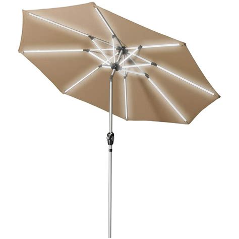 Freeport Park® 9 Ft Led Light Bars Patio Outdoor Umbrella Solar Power