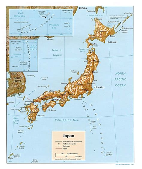 Japonya Haritası ve Japonya Uydu Görüntüleri