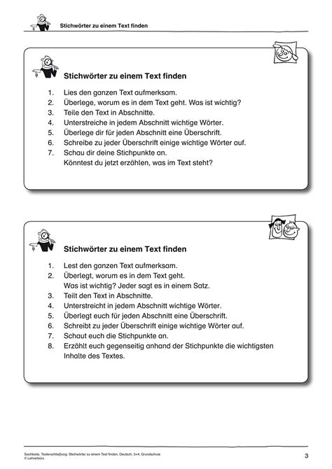 Die prüfungszeit für prüfungsteilnehmer mit spezifischem. Grundschule Unterrichtsmaterial Deutsch Lesestrategien