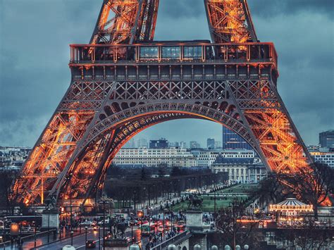Fondos De Pantalla Torre Eiffel Noche Luces París Francia 3840x2160