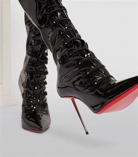 womens christian louboutin red epic et french patent leather over the knee boots 100 harrods
