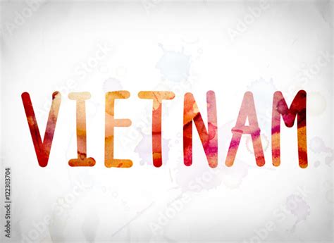Vietnam Concept Watercolor Word Art Stock Illustration Adobe Stock