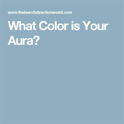 What Color Is Your Aura Aura Personality Quizzes Color