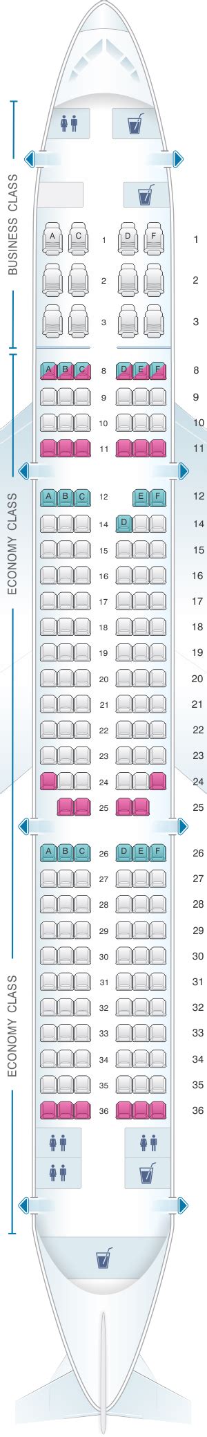 Seat Map Qatar Airways Airbus A321 200 177pax Seatmaestro