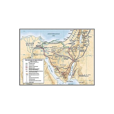The Route Of The Exodus Map Lifeway