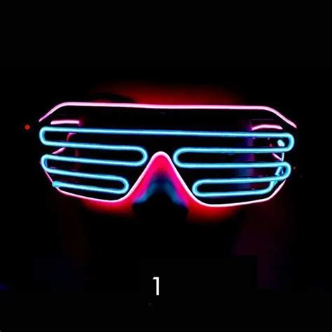 Led Blinds Glasses Flashing El Wire Luminous Lighting Dj Glasses Neon Led Light Rave Carnival