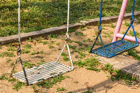 Closeup Of Swings In A Playground 6524513 Stock Photo At Vecteezy