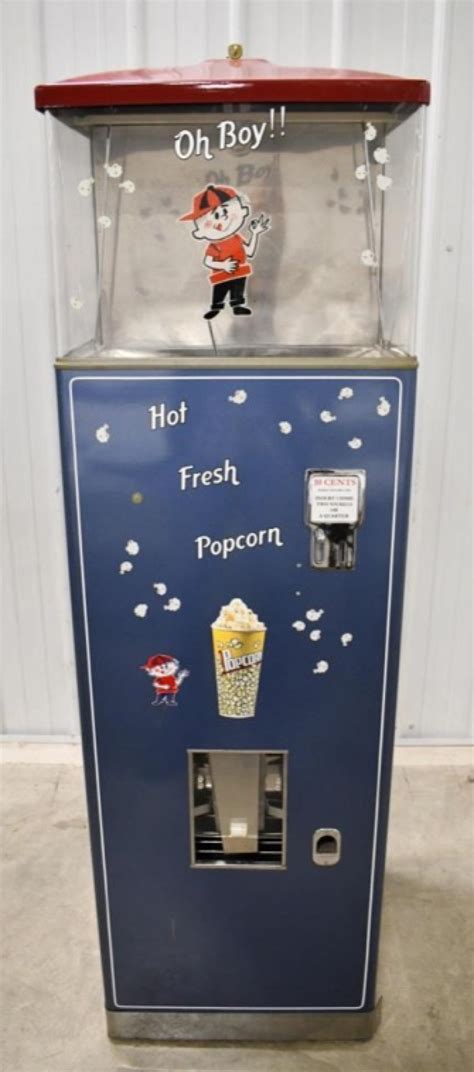 Lot Restored Vintage Coin Op Popcorn Vending Machine