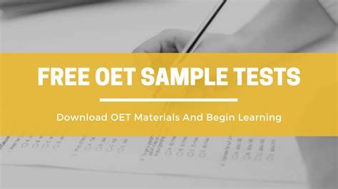 Free Oet Practice Materials Fast Track Ielts