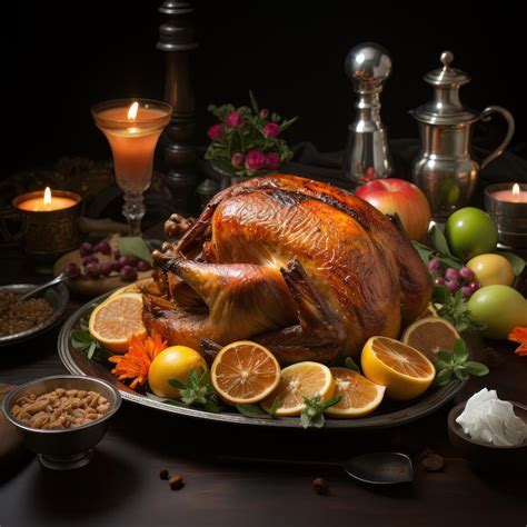 Premium Ai Image Harvest Blessings Thanksgiving Roast Turkey