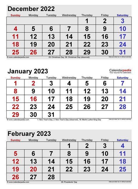 December 2022 January February 2023 Calendar Get Calender 2023 Update